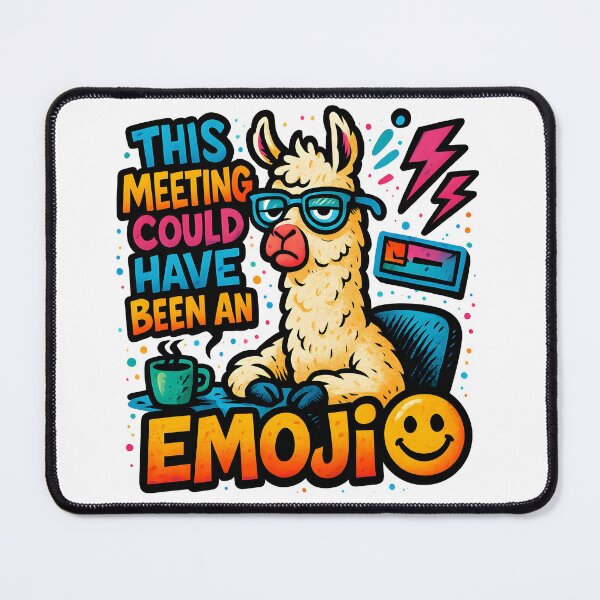 Artikelvorschau, Dieses Treffen hätte ein Emoji Llama Büro Humor Design sein können entworfen und verkauft von FoxyJags.