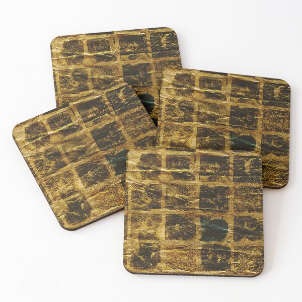 Item preview, Abstract Dark Squares on Crumpled Paper designed and sold by NickDedidis.