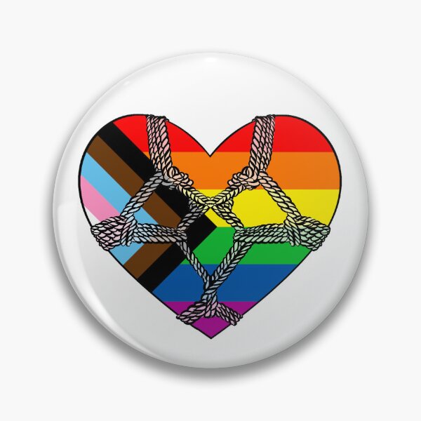 Item preview, Progress Pride Heart - Bondage Shibari - LGBTQIA+ Pride designed and sold by 2nthePink.