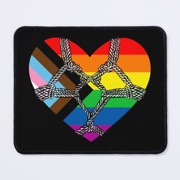 Item preview, Progress Pride Heart - Bondage Shibari - LGBTQIA+ Pride designed and sold by 2nthePink.