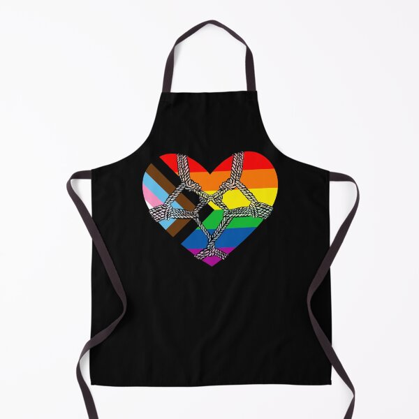 Item preview, Progress Pride Heart - Bondage Shibari - LGBTQIA+ Pride designed and sold by 2nthePink.