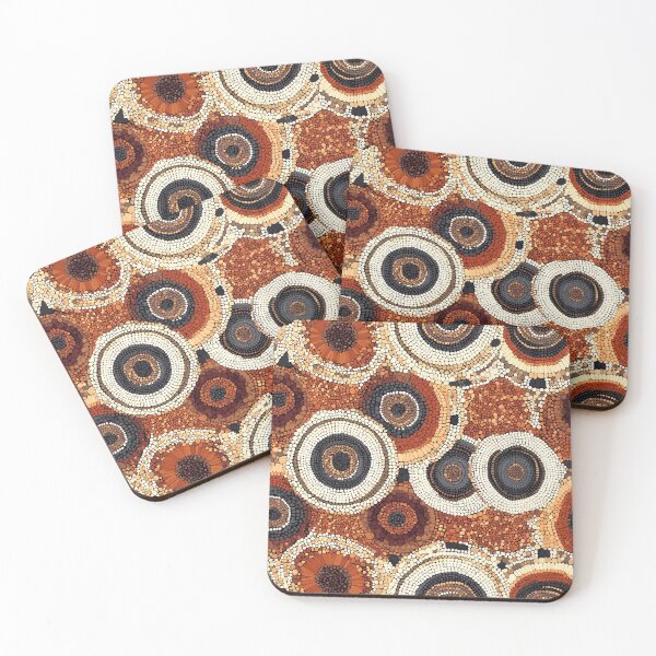 Item preview, Indigenous Dot Circles in Earthy Tones designed and sold by Drese-Art.