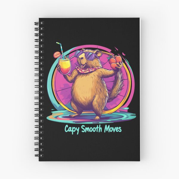 Item preview, Capy Smooth Moves - Retro Hula Hoop Vibes designed and sold by JRprojects.