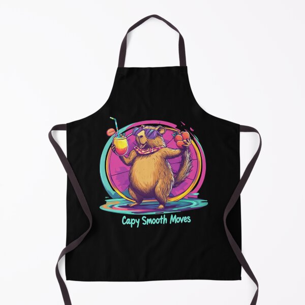 Item preview, Capy Smooth Moves - Retro Hula Hoop Vibes designed and sold by JRprojects.