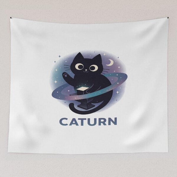 Item preview, Caturn – Space Cat Edition designed and sold by TimeloopAU.