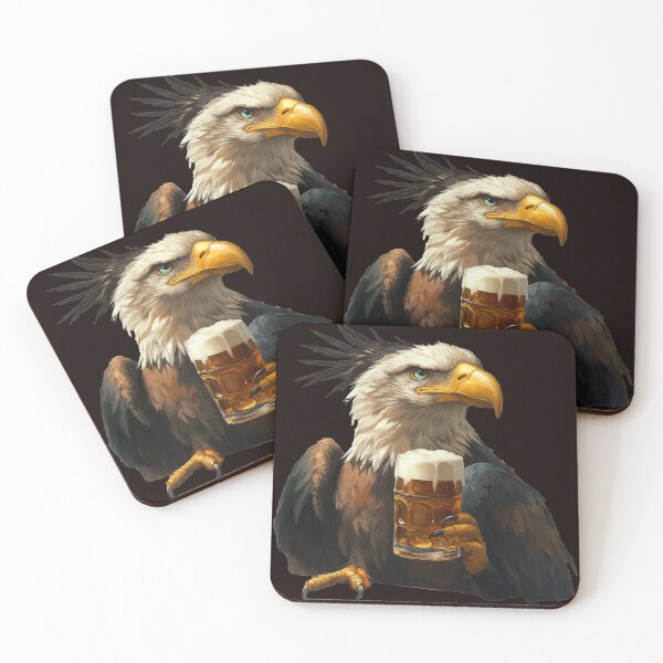 Item preview, Noble eagle with a beer designed and sold by Majorprint.
