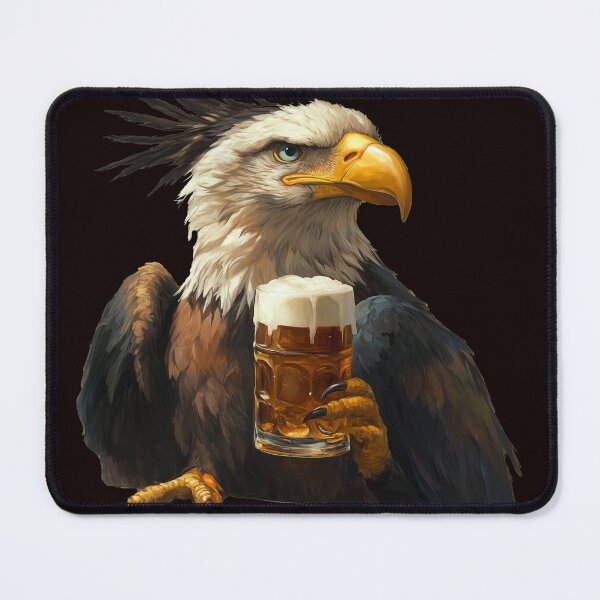 Item preview, Noble eagle with a beer designed and sold by Majorprint.