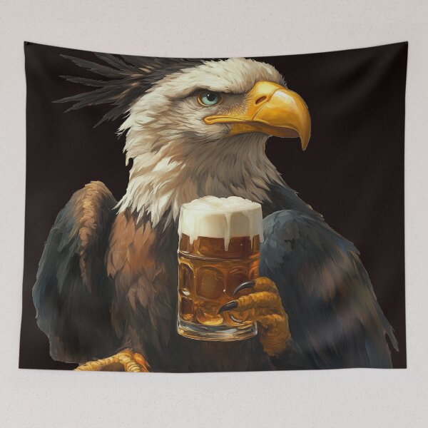 Item preview, Noble eagle with a beer designed and sold by Majorprint.