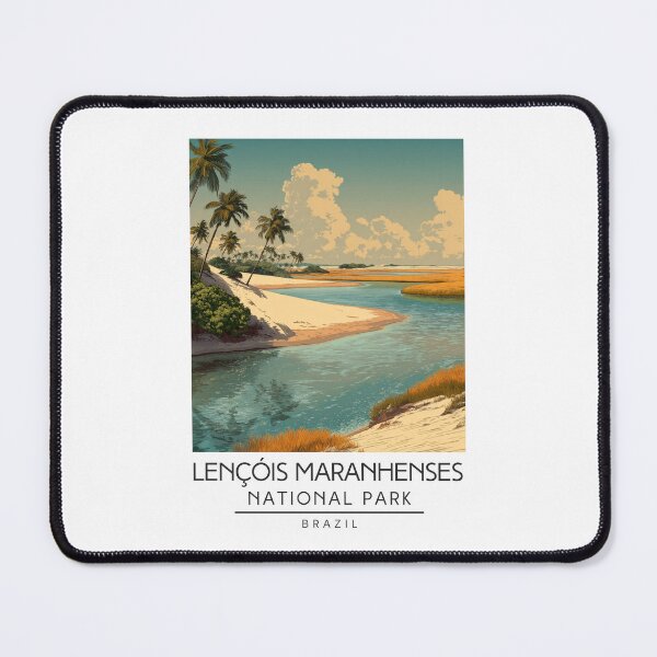 Item preview, A Vintage Illustration of Lençóis Maranhenses National Park - Maranhão - Brazil designed and sold by GoodOldVintage.
