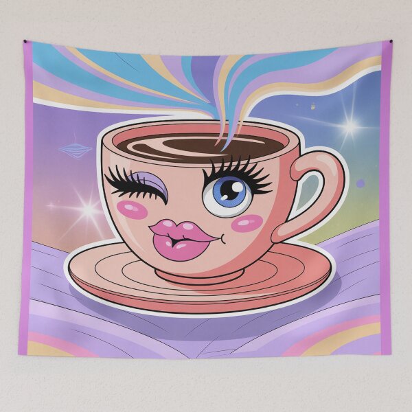 Item preview, playful coffee cup. designed and sold by Lilashakti ⭐️ ⭐️ ⭐️ ⭐️ ⭐️.