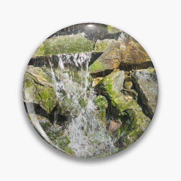 Item preview, Sunlit Cascade Fountain with Rainbowed Waterdrop Splashes designed and sold by Georgia Mizuleva.