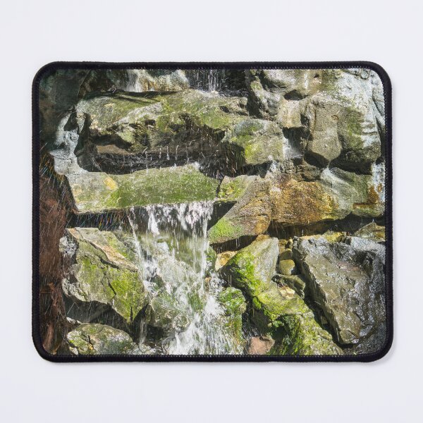 Item preview, Sunlit Cascade Fountain with Rainbowed Waterdrop Splashes designed and sold by Georgia Mizuleva.