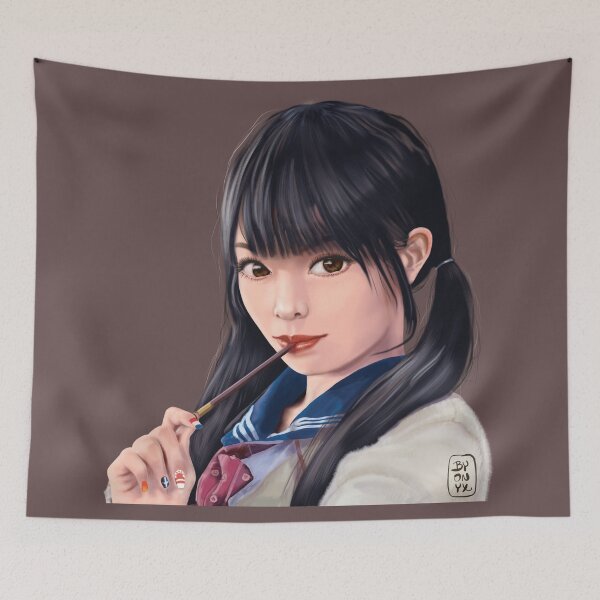 Aperçu de l'œuvre Portrait de fille manga japonais créée et vendue par Neonyx2020.