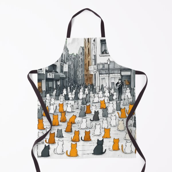 Item preview, Cat Crowd in the City – Whimsical Urban Feline Gathering Illustration designed and sold by Shoot-The-Moon.