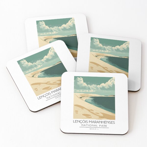 Item preview, A Vintage Illustration of Lençóis Maranhenses National Park - Maranhão - Brazil designed and sold by GoodOldVintage.