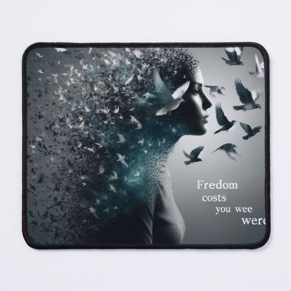 Item preview, Freedom Costs Who You Were – Surreal Bird Transformation Quote Art designed and sold by ashokreddy343.