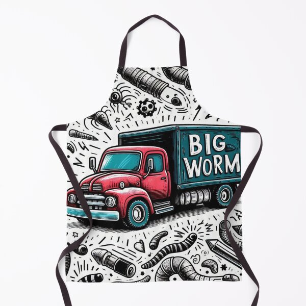 Item preview, Big Worm’s Truck – Hand-Drawn Doodle Art Style Design designed and sold by ashokreddy343.