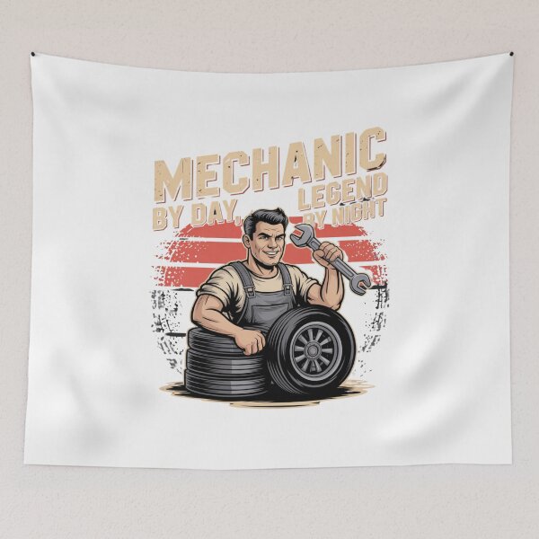 Item preview, Mechanic By Day Legend By Night – Funny Garage Tee designed and sold by Start with INGz.