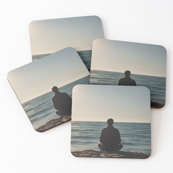 Item preview, Man Peacefully Contemplating the Ocean designed and sold by Pixel Press Prints.