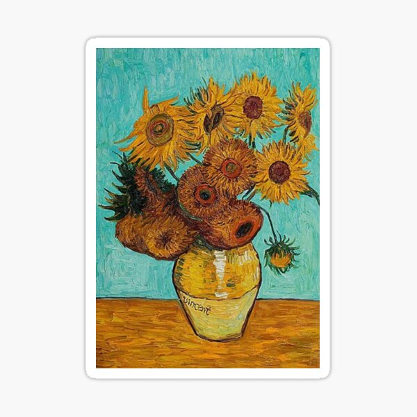 Vista previa del artículo con la obra «Van Gogh Sunflowers», diseñado y vendido por floodedvanes.