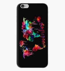Watercolor Wanderlust World Map iPhone Case