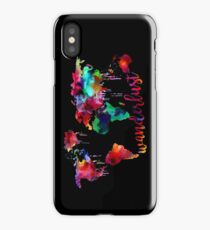 Watercolor Wanderlust World Map iPhone Case