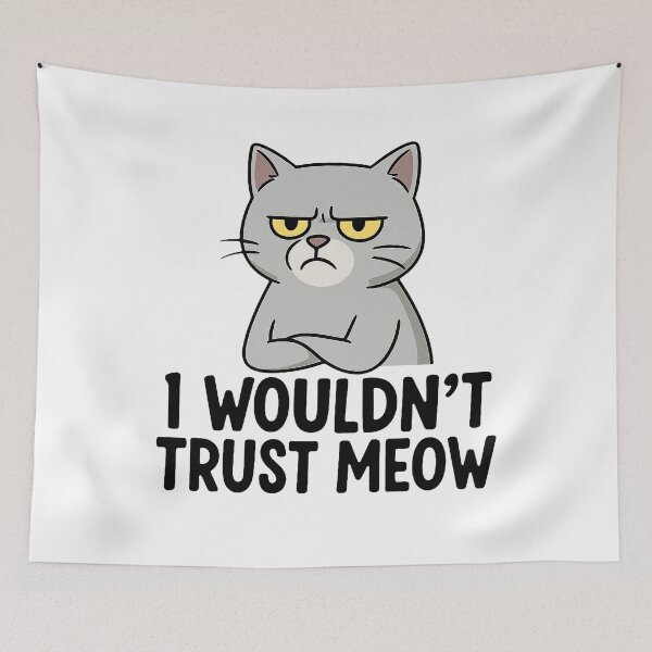 Item preview, I Wouldn’t Trust Meow – Funny Suspicious Cat Design designed and sold by FriskySloths.
