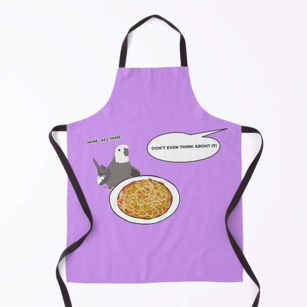 Item preview, White Face Cockatiel Takes Over Dinner – Funny Bird Pasta Art designed and sold by Birbosaurus.