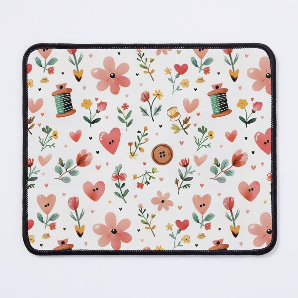 Item preview, Pastel Crafting Pattern with Flowers & Thread designed and sold by TheArtOfChaa.
