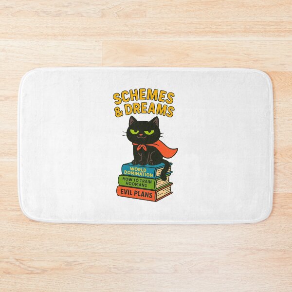 Item preview, Schemes & Dreams – Evil Genius Cat with Books Design designed and sold by FriskySloths.