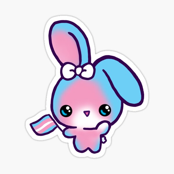 Trans Pride Bunny Sticker