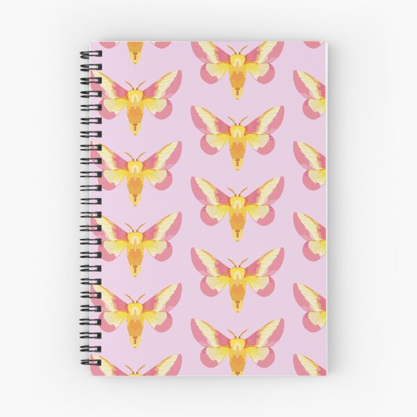 Item preview, R is for Rosy Maple Moth ,Rosy Maple Moth – Vibrant Pink and Yellow Saturniidae Moth Illustration designed and sold by PrettylittlepastelUk.