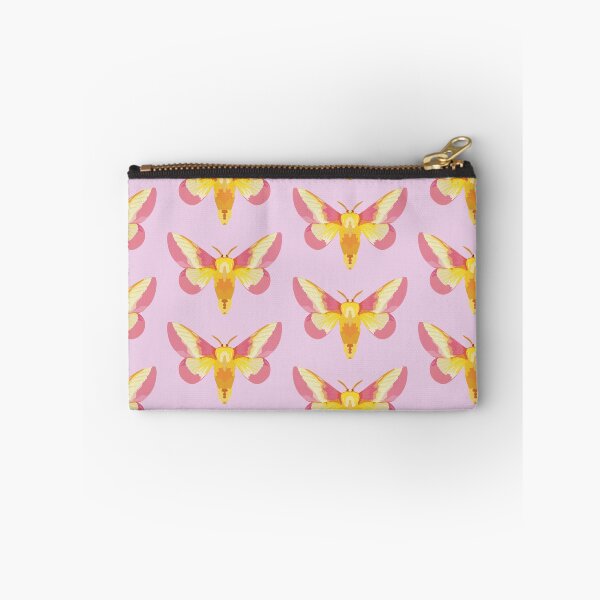 Item preview, R is for Rosy Maple Moth ,Rosy Maple Moth – Vibrant Pink and Yellow Saturniidae Moth Illustration designed and sold by PrettylittlepastelUk.