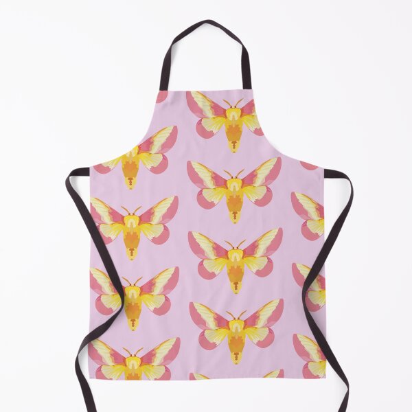 Item preview, R is for Rosy Maple Moth ,Rosy Maple Moth – Vibrant Pink and Yellow Saturniidae Moth Illustration designed and sold by PrettylittlepastelUk.