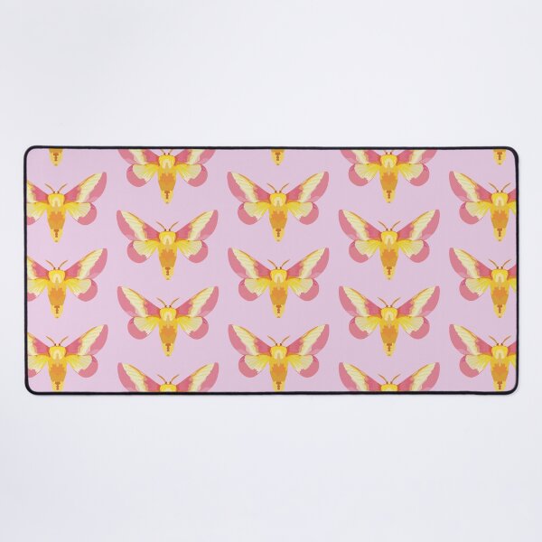 Item preview, R is for Rosy Maple Moth ,Rosy Maple Moth – Vibrant Pink and Yellow Saturniidae Moth Illustration designed and sold by PrettylittlepastelUk.