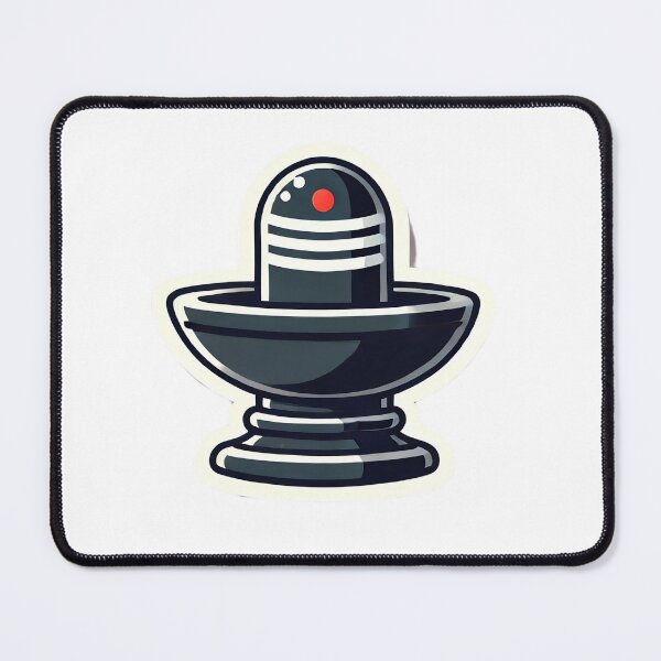 Item preview, Modern Shivling Sticker – Divine Vibes in Minimalist Style designed and sold by IndianShopper.
