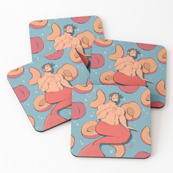 Item preview, Pride 2025 - Peach Fuzz Merman designed and sold by Karolina Doodles.