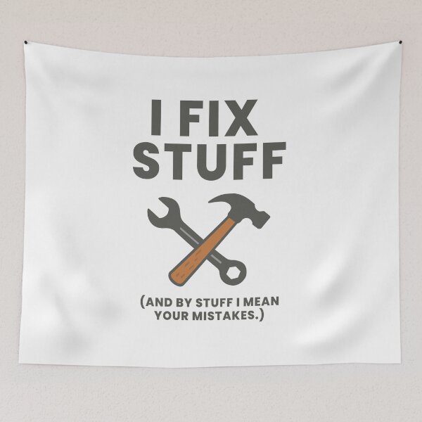 Item preview, I Fix Stuff – Funny Mechanic Quote with Tools designed and sold by BeetleDots.