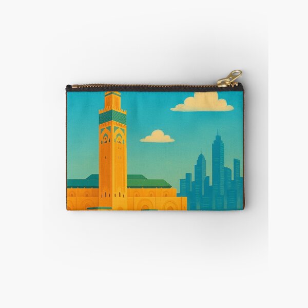 Item preview, Casablanca – Vintage Travel Poster of Hassan II Mosque designed and sold by hlldz.