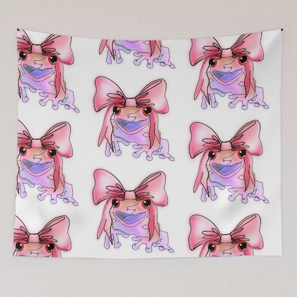 Item preview, Pink coquette Frog with Big Pink Bow – animalzinhats designed and sold by Ashley’sAnimalz.