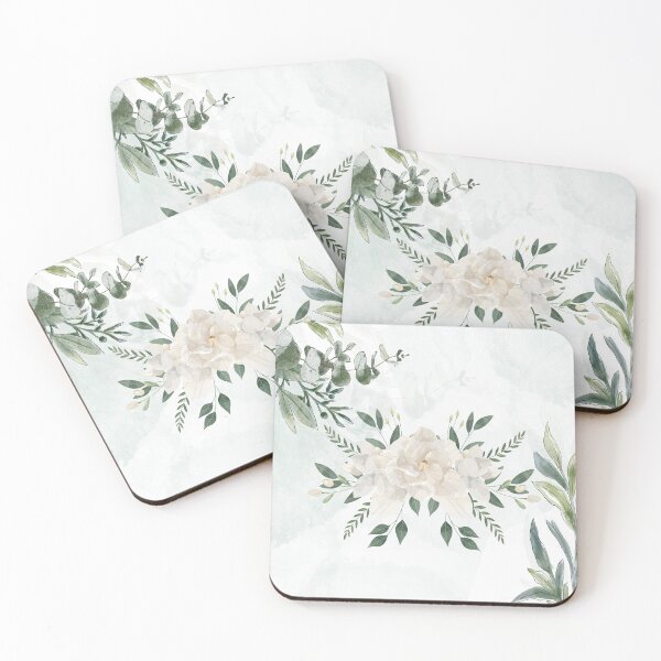 Item preview, Elegant Botanical Watercolor Pattern – Soft Green & White Floral Design for Home Decor & Accessories designed and sold by HealthCoreCommunity.