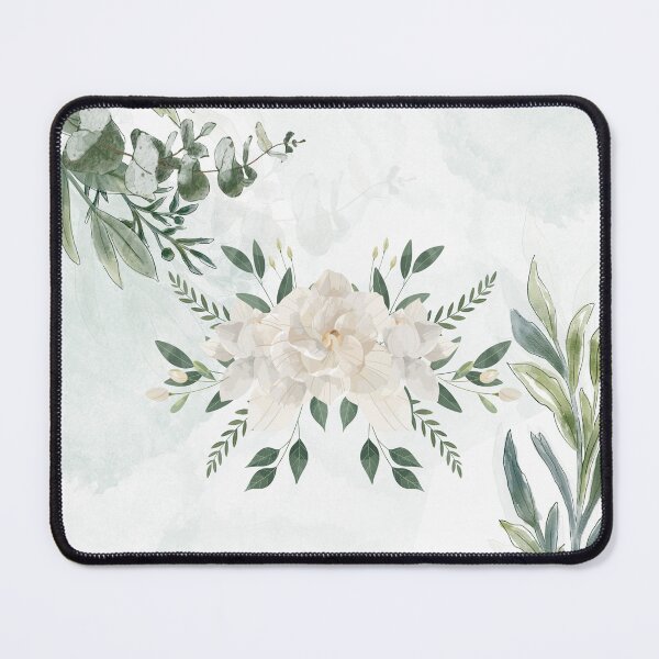 Item preview, Elegant Botanical Watercolor Pattern – Soft Green & White Floral Design for Home Decor & Accessories designed and sold by HealthCoreCommunity.