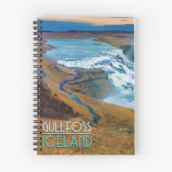 Item preview, Vintage Gullfoss Iceland Travel Poster designed and sold by travelwitheric.
