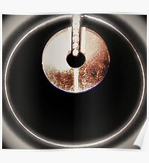 art deco mod geometric pendant design 70s sci fi glamour Poster