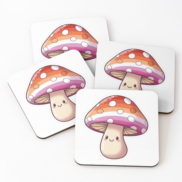 Item preview, Lesbian Mushroom Pride Sticker - Queer Fungi Love! designed and sold by Ink&Whimsy.
