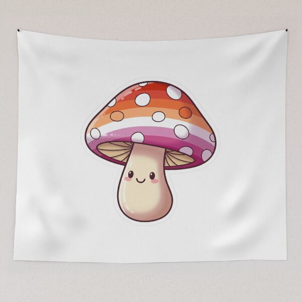 Item preview, Lesbian Mushroom Pride Sticker - Queer Fungi Love! designed and sold by Ink&Whimsy.