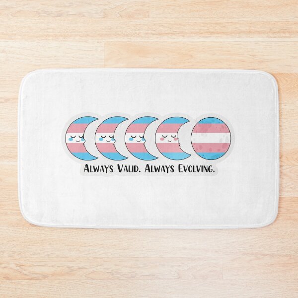 Item preview, Transgender Pride Moon Phases Sticker - Always Valid. Always Evolving. designed and sold by Ink&Whimsy.