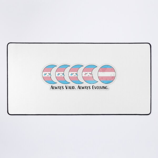 Item preview, Transgender Pride Moon Phases Sticker - Always Valid. Always Evolving. designed and sold by Ink&Whimsy.