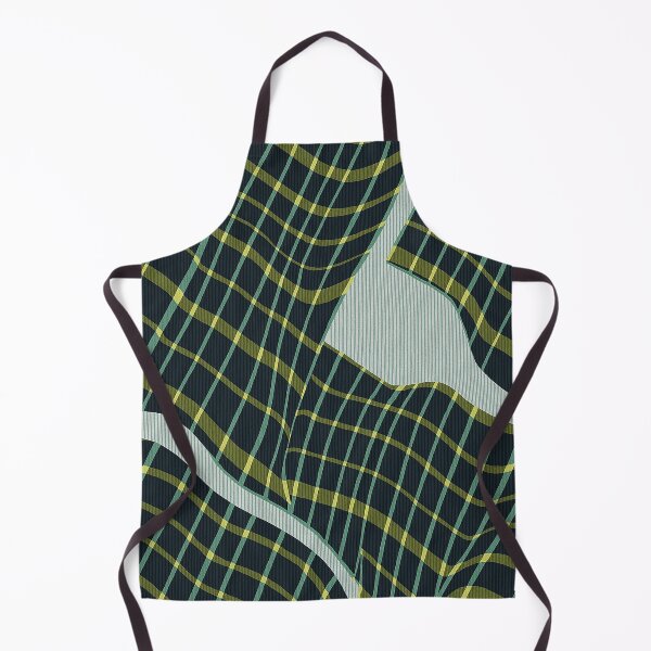 Item preview, Wavy Grid Distortion – Abstract Green Warp Pattern designed and sold by weirdfishes123.