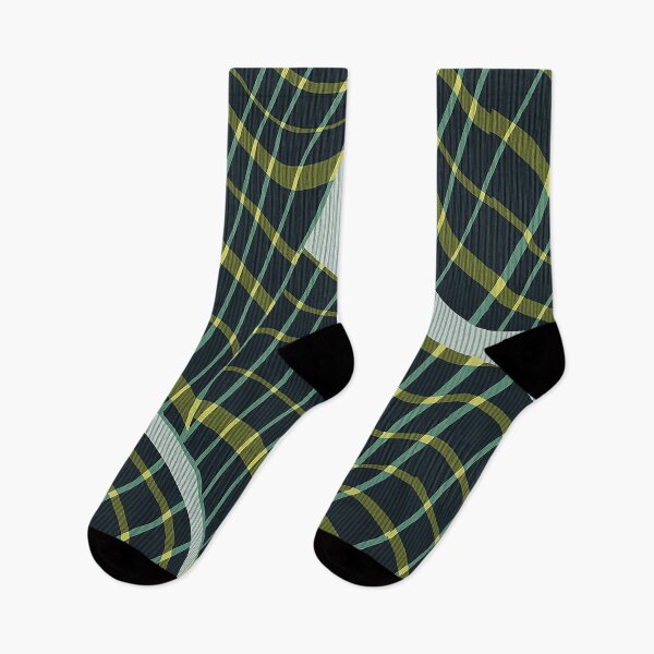 Item preview, Wavy Grid Distortion – Abstract Green Warp Pattern	 designed and sold by weirdfishes123.